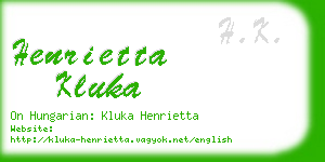 henrietta kluka business card